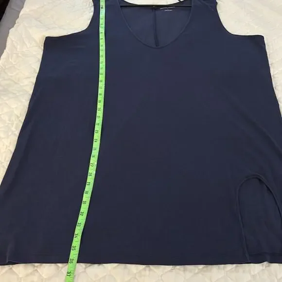 Universal Standard Pima Cotton Modal Navy Blue Tank V Neck Top L 22 Plus Size - Picture 8 of 9